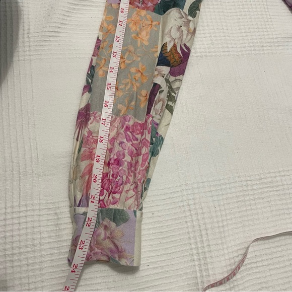 Zara Longsleeves Floral Linen Blend Dress XS EUC - Picture 8 of 11